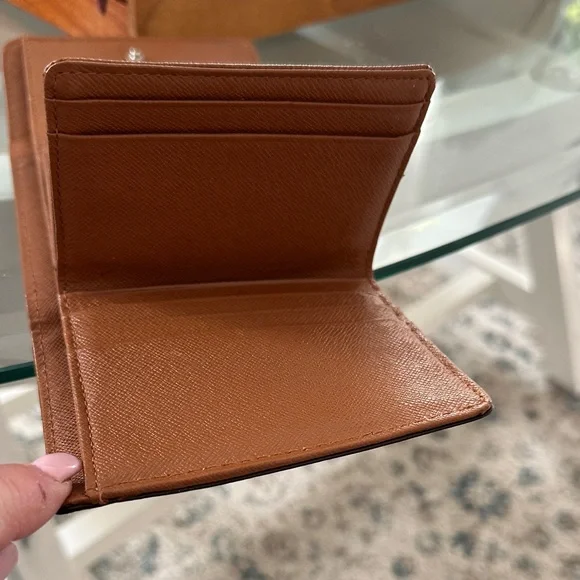 Michael Kors Tan Leather Wallet with Silver Accents - Picture 4 of 6